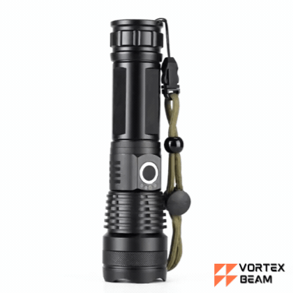 A short video shows a close-up view of the Vortex flashlight.