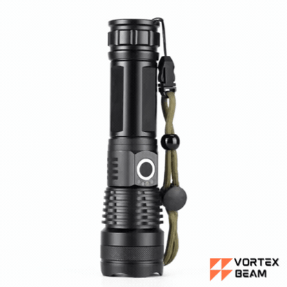 A short video shows a close-up view of the Vortex flashlight.